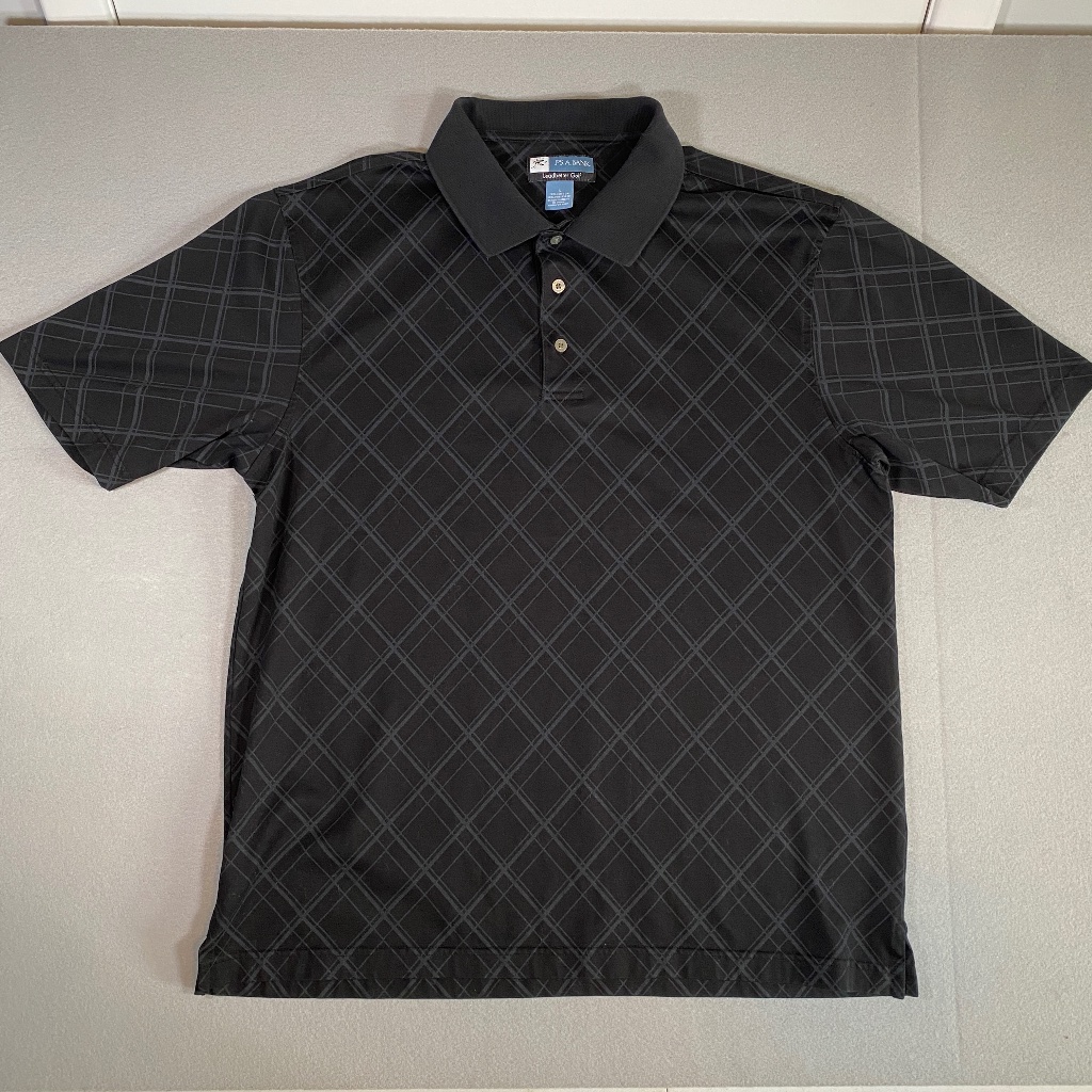 Jos A Bank Leadbetter Golf Polo Shirt Black